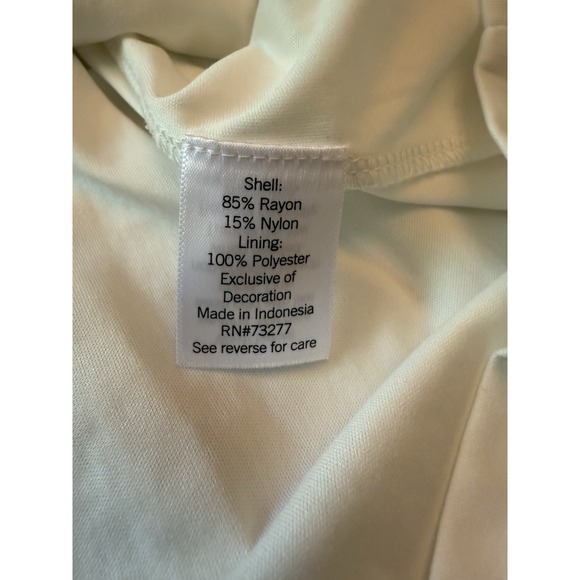 Nine West white gauze dress short sleeve small - Picture 5 of 6